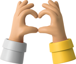 Hands making heart image