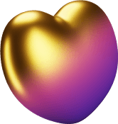 Purple and Golden Heart